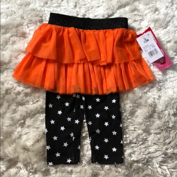 NWT 12 Month Girl’s Halloween Legging/Skirt Combo - Picture 1 of 5